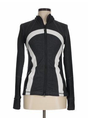Lululemon Define Jacket Size 6 Black White Colorblock Retro Luon